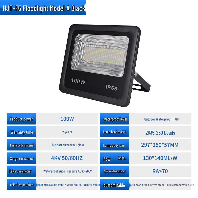 Super Bright LED Waterproof Outdoor Floodlight for Construction Sites and Courtyards