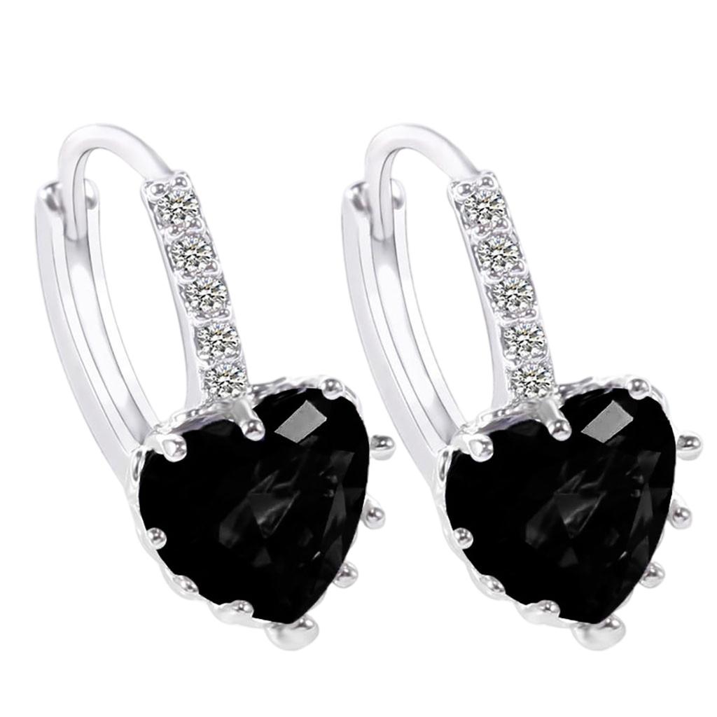 Ladies' Love Zircon Earrings