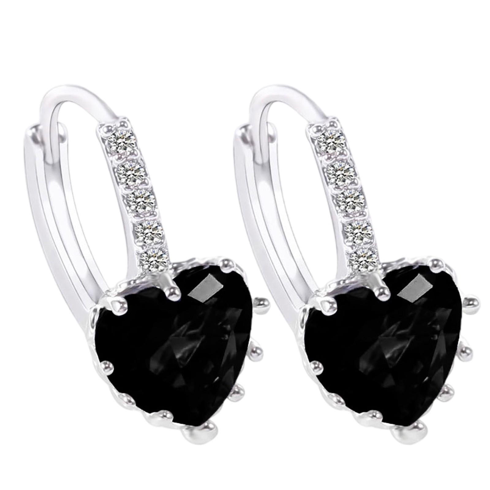 Ladies  Love Zircon Earrings One Size