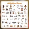 50 Pieces of Coffee Lovers' Stickers for Fun Collage DIY Cups, Computers and Luggage Cases
