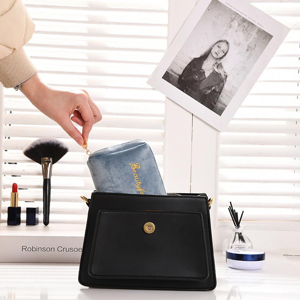 Portable Mini Zipper Cosmetic Bags Velvet Makeup Bags Handbags Lipstick Pouch