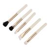 6 in 1 Makeup Brush Set Portable Synthetic Cosmetic Brushes Set for   Blending Powder Eye Shadow with Mirror