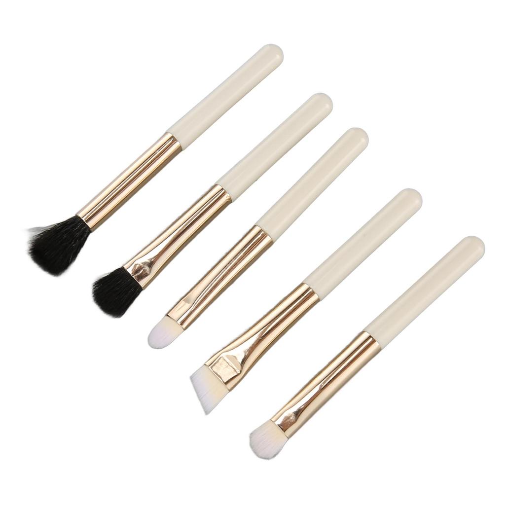 6 in 1 Makeup Brush Set Portable Synthetic Cosmetic Brushes Set for   Blending Powder Eye Shadow with Mirror