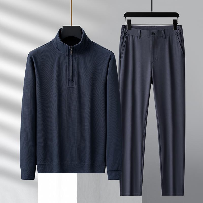 

Весна Осень Мужская Рубашка Поло Брюки Комплекты 2 Шт. Повседневная Толстовка Штаны Спортивный Костюм Мужская Одежда 2XL