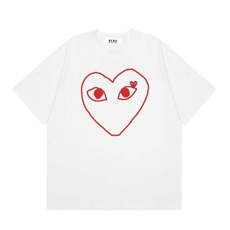 VibeStreet NUOVA T-shirt 100% Cotone T-shirt da Uomo a Forma di Cuore Donna Nuova Marca Originale T-shirt Top da Uomo Estate Manica Corta Moda Ami Amoring