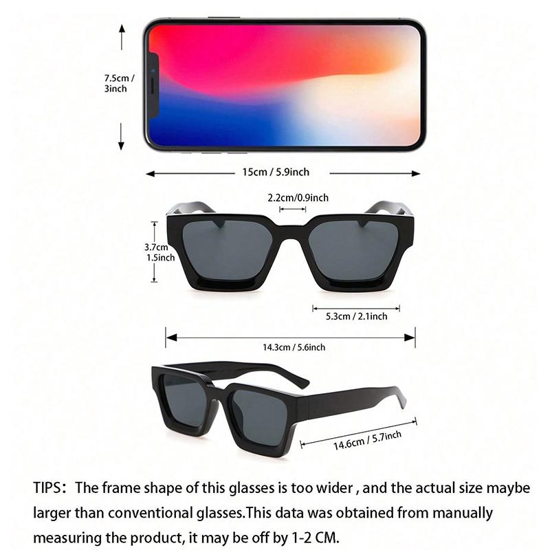 5PCS Men Geometric Frame Modern Simple Style Fashion Glasses For Women Outdoor Travel Musical Festival Vacation Accessories