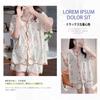 Gdnelhuonox Cotton Loungewear Short Long with Hidden Chest Floral Stylish for Spring and Summer Women's Pajamas, Set, Sleeves, V-Neck, Pants,