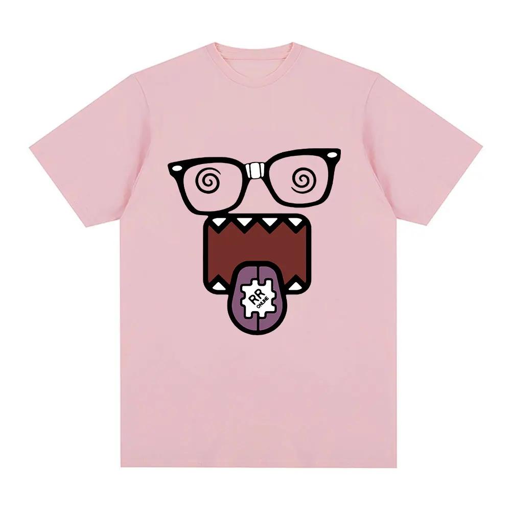 Domo Kun Funny Meme T-shirt Women's casual T-shirt Retro short sleeved oversized Tshirt Top Street wear