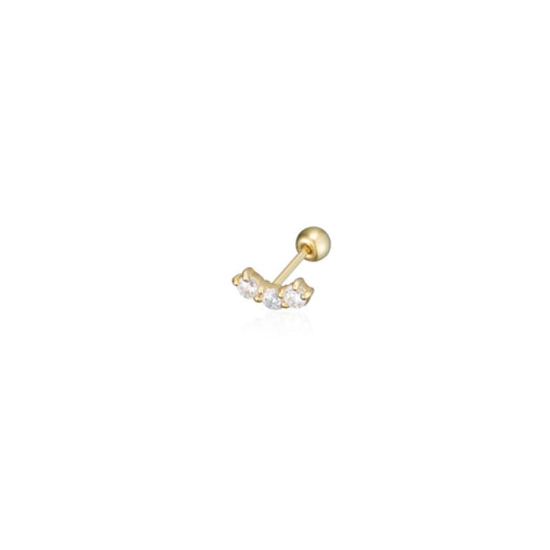 LUNNE 14k Triple Q Piercing (14k Gold) #L05