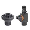 2 Pezzi Adattatore per Barile d'Acqua in PVC/IBC, Adattatore per Serbatoio d'Acqua con Valvola, Kit Connettore per Raccolta Acqua Piovana a Installazione Rapida, Connettore Filettato Esterno