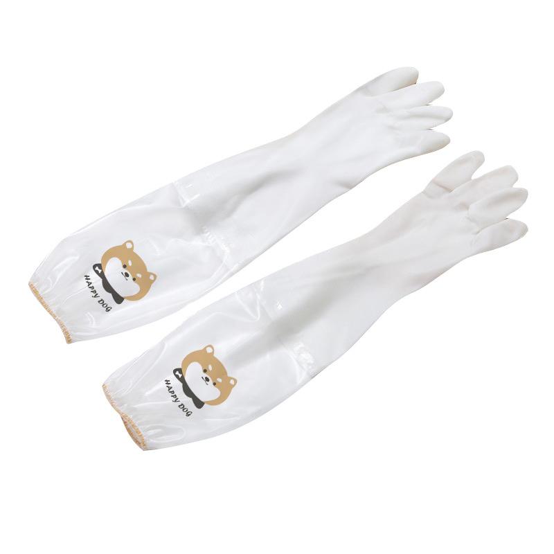 

Women s Household Cleaning Gloves Long-Sleeve Fleece-Lined Waterproof Anti-Slip Special for Dishwashing & Laundry Hand Protectio