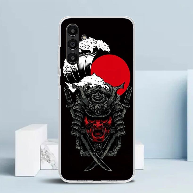 Funda de Teléfono con Tatuaje de Dragón Oscuro Japonés Para Samsung Galaxy A17 A37 A57 A16 A15 A14 A13 A56 A55 A54 A53 A36 A35 A34 A33 A26 A25 A2