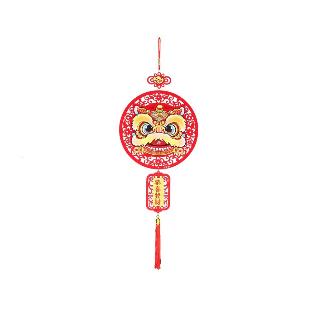 

Traditional Chinese New Year Decoration Exquisite Door Sign Festival Celebration красный