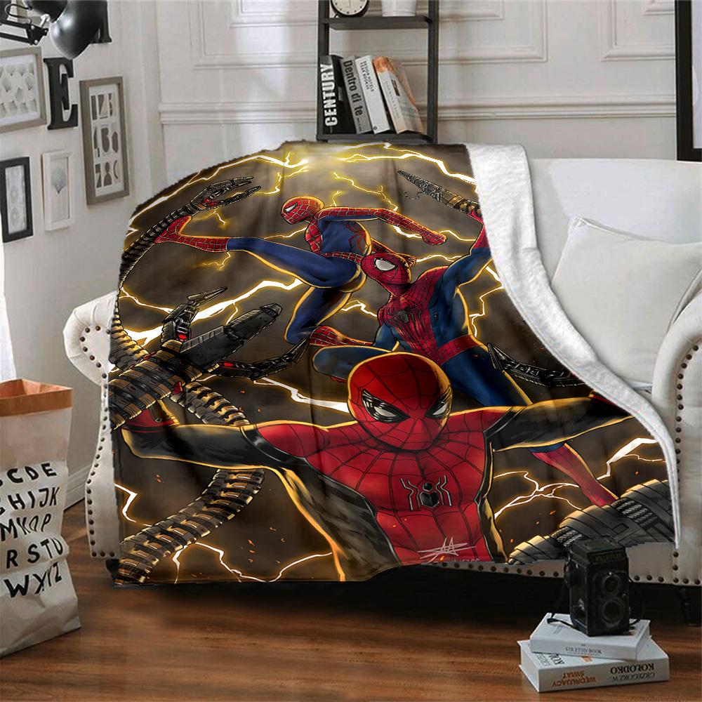 1pc Spiderman Web Shadows flannel Blanket for Super Soft Cute Comfort Blanket for Travel Bedding Couch Sofa Blanket Y82560