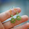 Elegant Gold-Plated Jade Earrings for Women - 925 Sterling Silver, Light Luxury, Perfect Gift