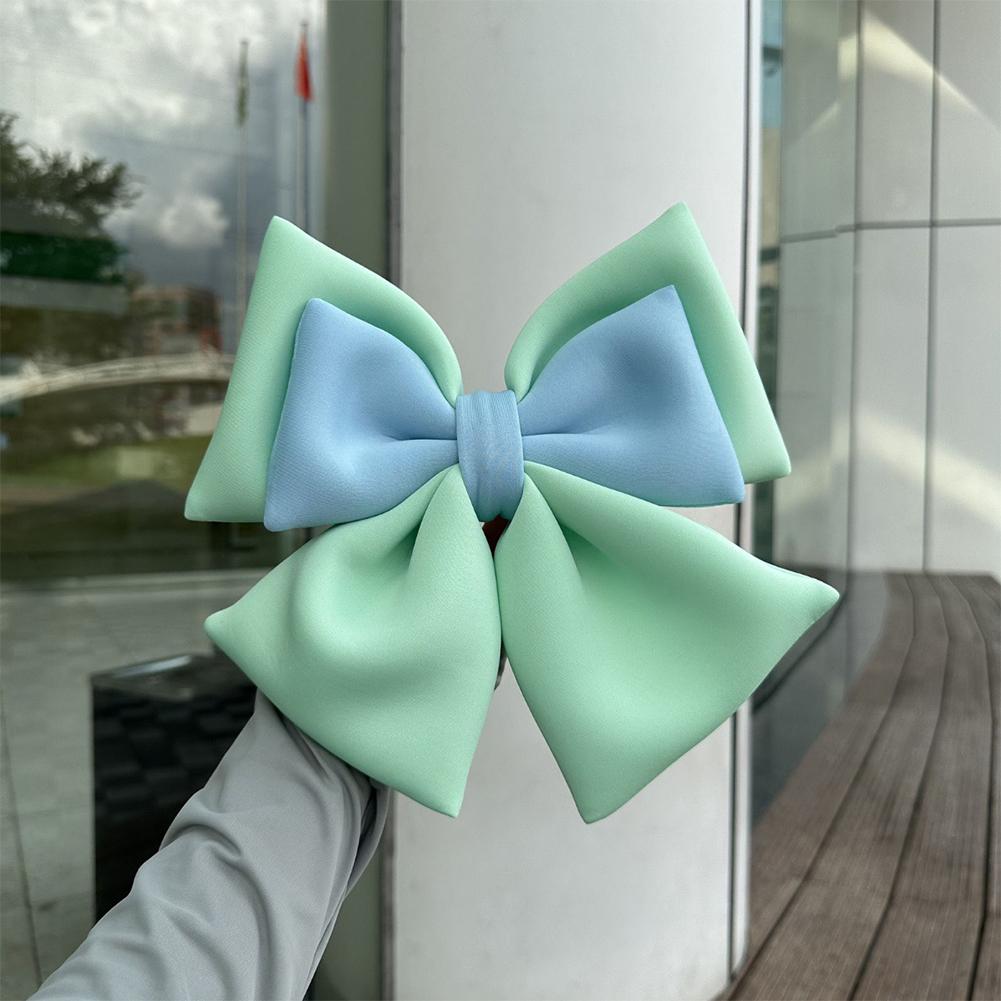Dual-color Bow Motorcycle Helmet Decoration Electric Bike Helmet Accessories for Car Body Decoration Bowknot For Girl Women