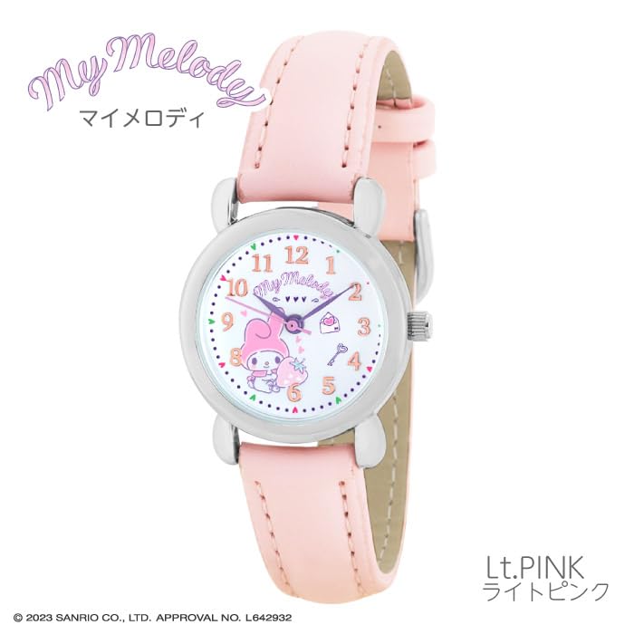J-AXIS My Melody Watch, Officially Licensed Sanrio Series, Model CR2A0002-MM, Pink, Girls' Casual Design