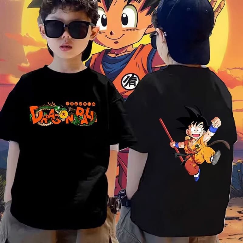 Dragon Ball Goku Print TShirt for Kids Men Women Anime Cartoon Casual Short Sleeve Tee Summer Cotton Tops Streetwear Gift