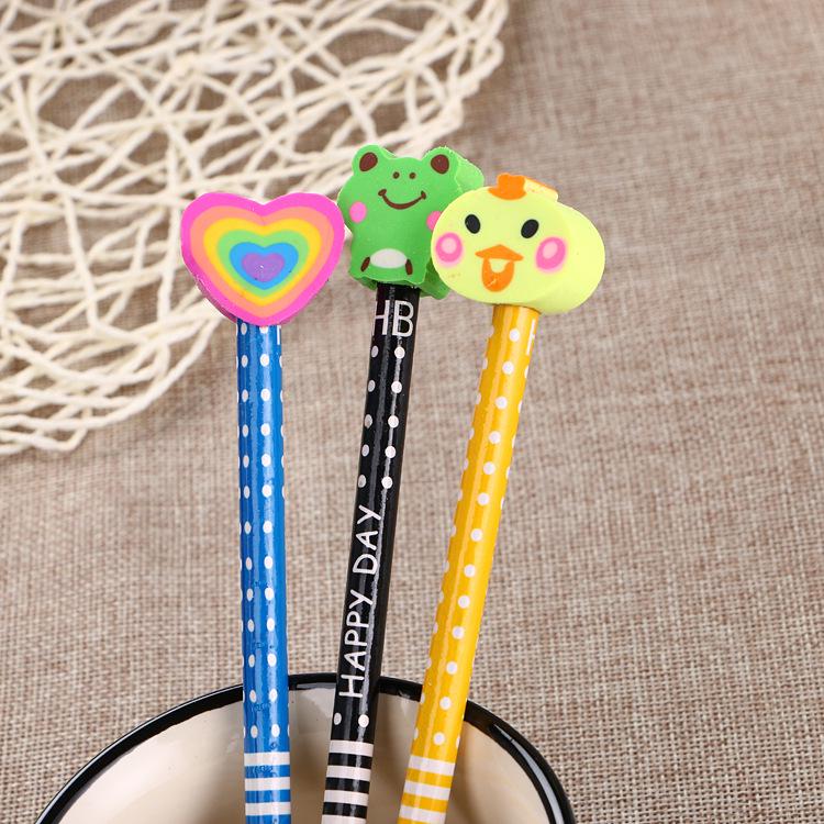 Adorable Cartoon Pencils with Erasers for Kids: Perfect Kindergarten Prizes and Creative Learning Stationery for Students (HB Variety)