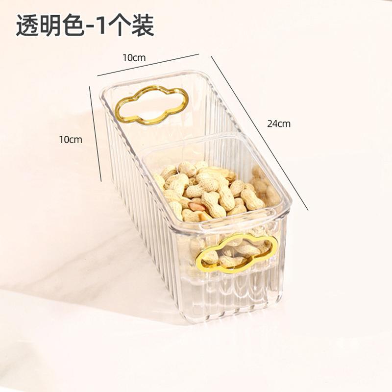 Zesílený Průhledný Úložný Box s Víkem Domácí Organizér na Stolní Desku Pult Zásobník na Svačiny Domácnost