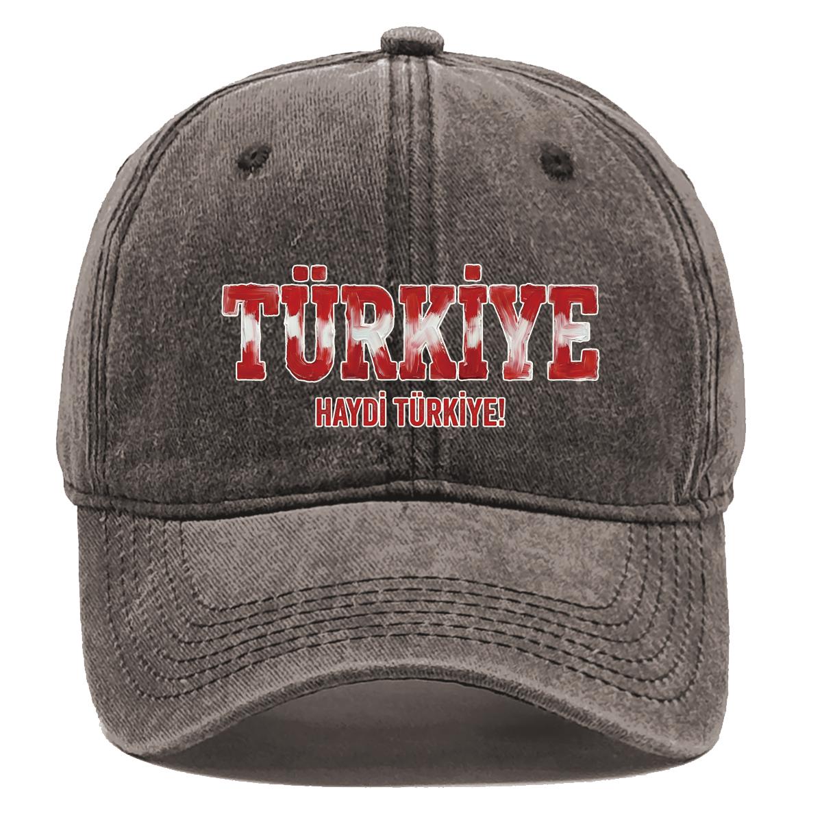 

Sun Hat With TURKIYE HAYDI TURKIYE Flag Printed , Adjustable Snapback Baseball Cap Headwear Trendy Simple Solid Color Man s Cap as the picture коричневый