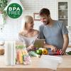 Bpa Free Vacuum Sealer Rolls Food Grade Universal Compatible For Kitchen Food Storage Meal Prep Sous Vide