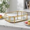Geometric Glass Jewelry Storage Box Transparent for Dresser, Countertop