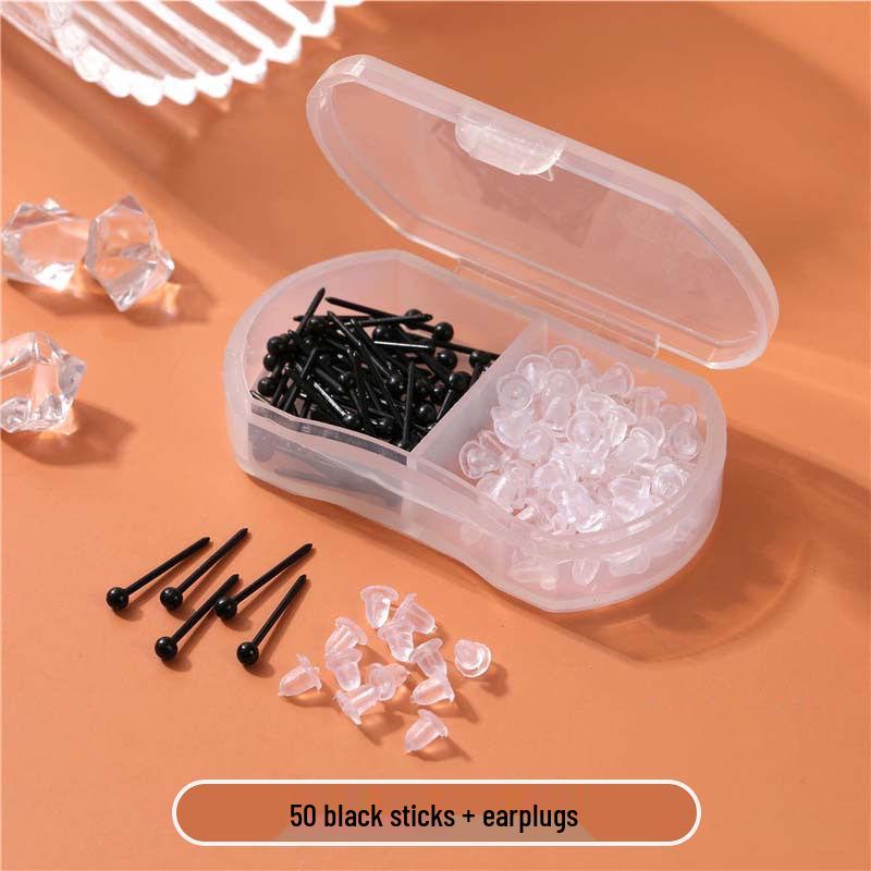 Transparent Resin Ear Piercing Studs - Anti-Clogging, Invisible, Ideal for Newly Pierced Ears