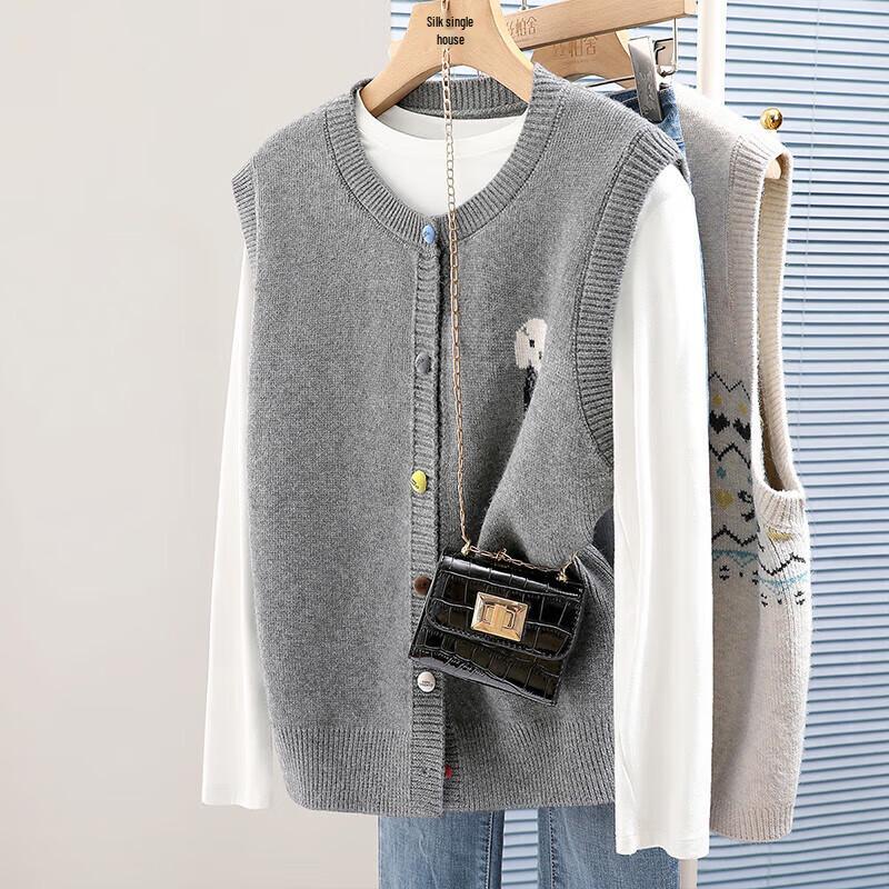 

Женский однобортный короткий жилет с животным принтом One Size