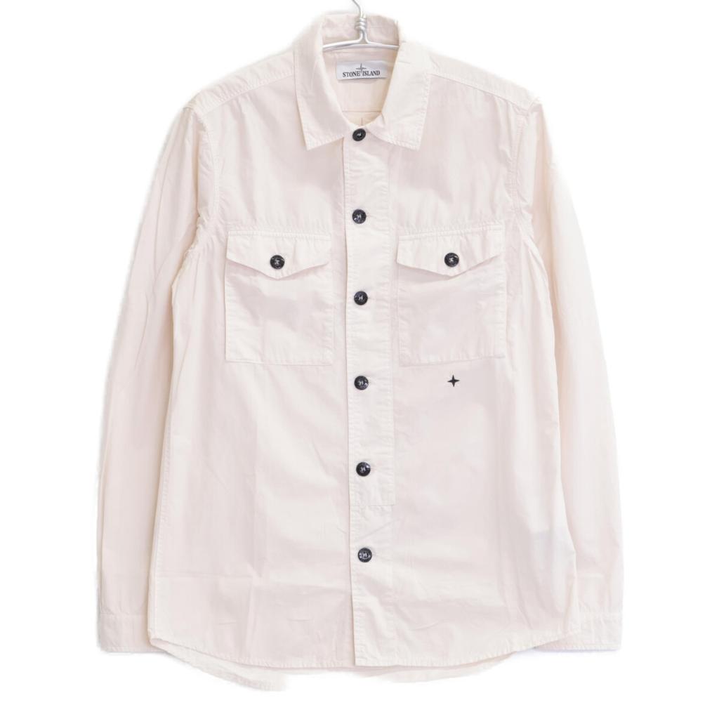 STONE ISLAND 671511101 One-point embroidered shirt tops M PinkUsed
