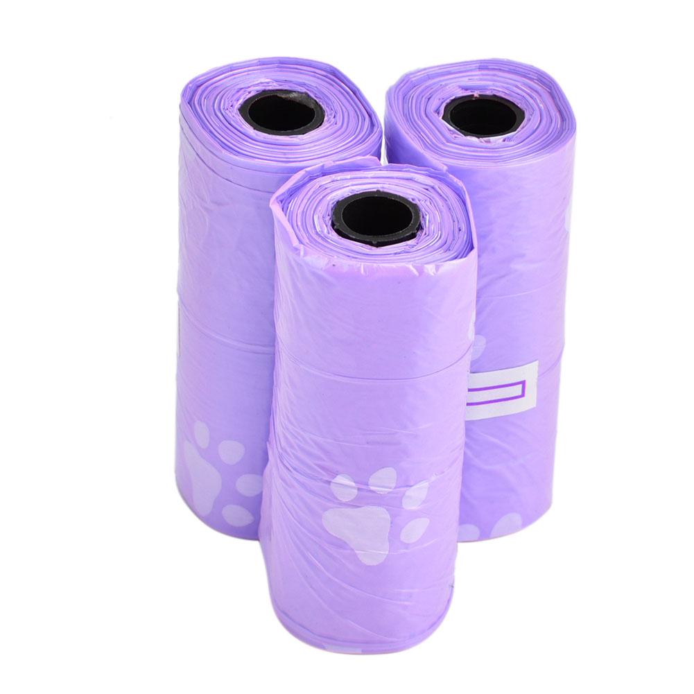 20 Rolls Garbage Clean Up Heart Bag Pet Dog Cat Waste Poop Pick Up Bag Black