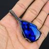 Blue Flash Labradorite Handmade Pendant, Natural Gemstone Jewelry, 999 Copper Wire Wrapped Pendant Jewelry, For Gift