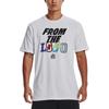 Under Armour Printed Letter Pullover Crew Neck Short Sleeve T-Shirt Men Tops White 1374212-100