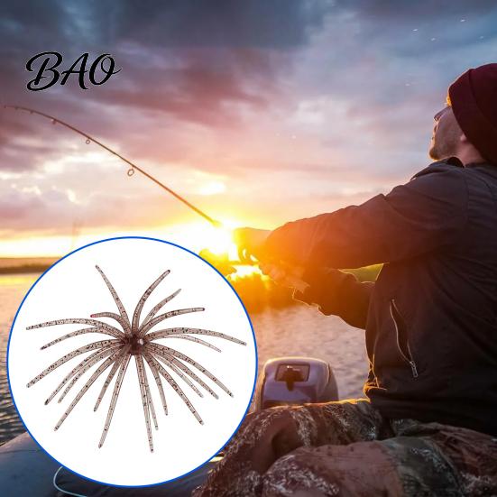 Realistic Bionic Fishing Tackle Floating Sea Urchin Soft Lures, Highly Elastic TPE Baits, Versatile Glue Baits for Rivers Flexible Tentacles