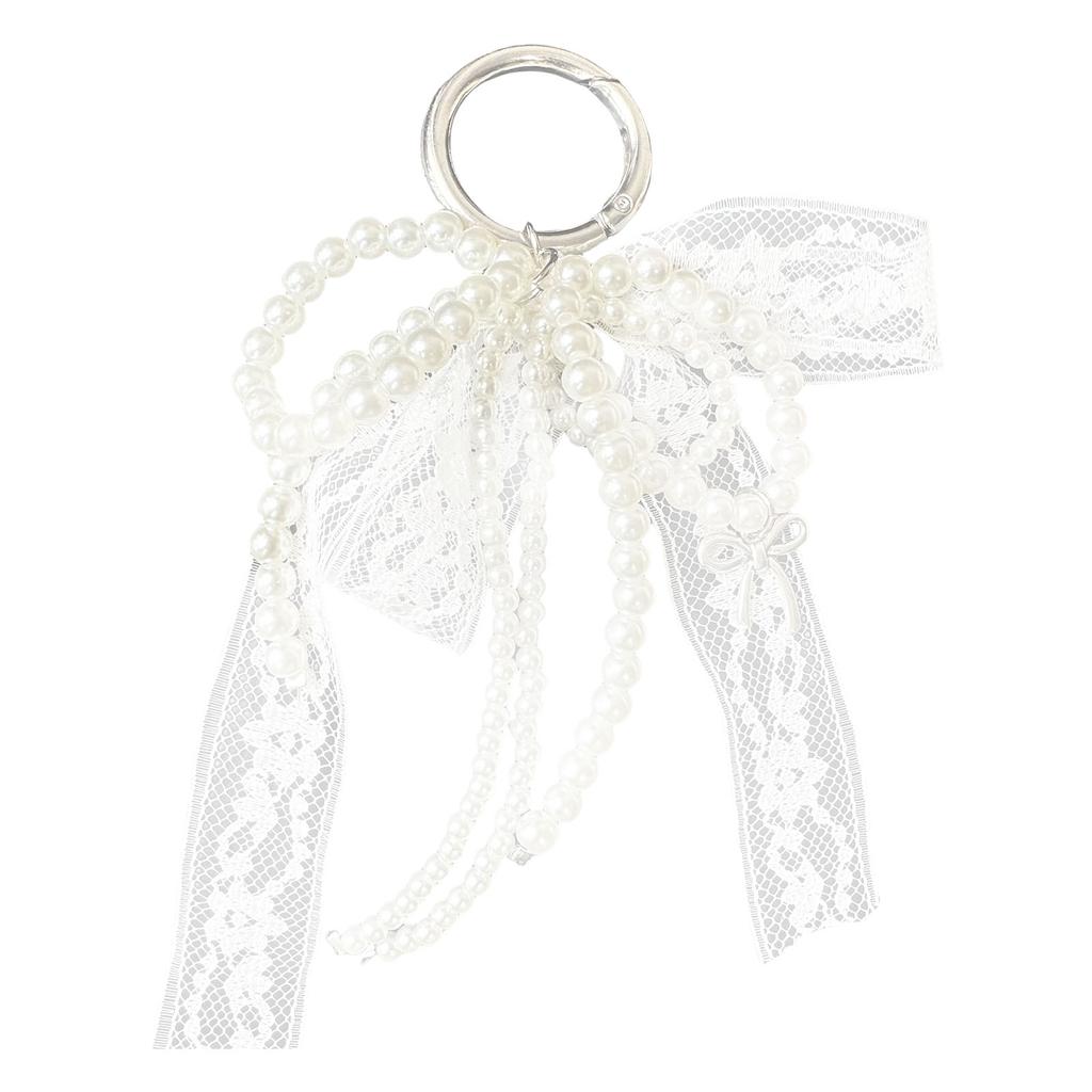Elegant Pearls Lace Bowknot Ornament Stylish Lace Bowknot Accessory With Pearls Perfect For DIY And Home Decoration