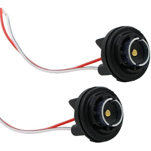 YSY 2PCS BAY15D 1157 2057 2357 7528 Metal Socket/Connector/Base w/Pigtail Wiring Harness Compatible with Turn Signal, Brake/Tail Lights or LED Bulbs