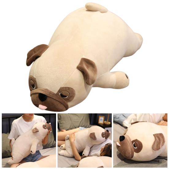 Dog Plush Doll Cute Cartoon Lazy Pug Plushies Soft Stuffed Animals