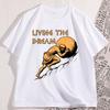 Living The Dream Tshirt Casual Cotton Tshirt Unisex Women Greek Mythology Meme Tshirt Round Neck Short Sleeve Loose Tees Clothes