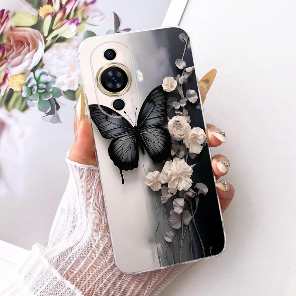 Clear Case For Huawei Nova 11 Pro Cover Aesthetic Luxury Cute Fashion Flowers Funny Painted Casing For Huawei GOA-AL80 GOA-LX9