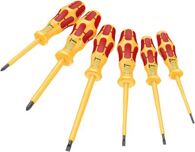WERA Insulated Screwdriver Set with Phillips and Flathead Screws 6-Piece (051575)