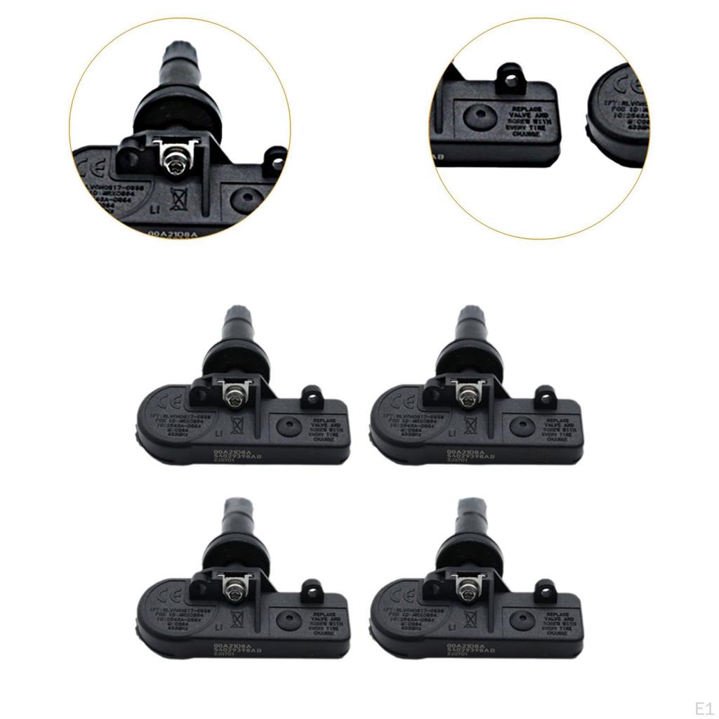 4Pcs Tire Pressure Sensors Replacement 68142397AA Portable Easy To Use Professional Spare Parts