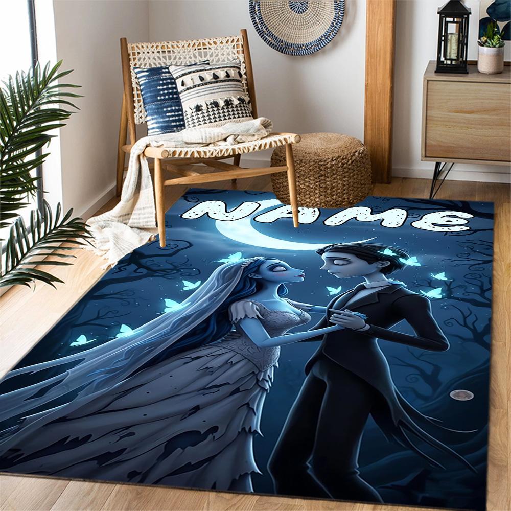 Looney Tom Jerry's Valentine Customized Name Floor Rug Office Rug Design for Balcony Living Rooms Study room Hallway Antislip Carpet Office home decor