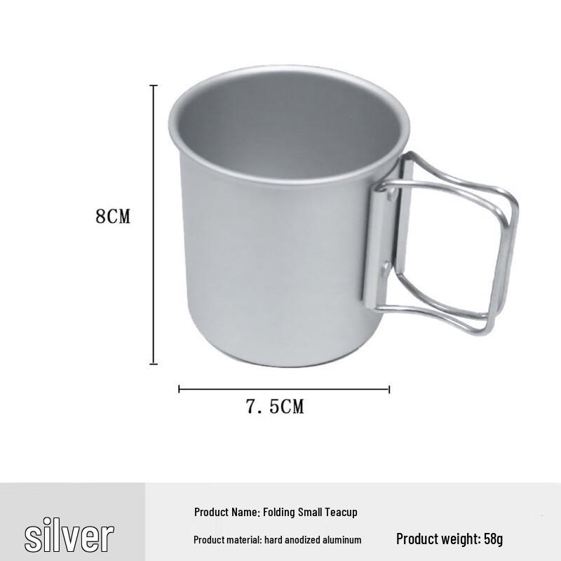 Outdoor Folding Aluminum Alloy Camping Mug One Size