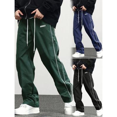 Men'S Retro Casual Sports Pants Fashionable Loose Pants