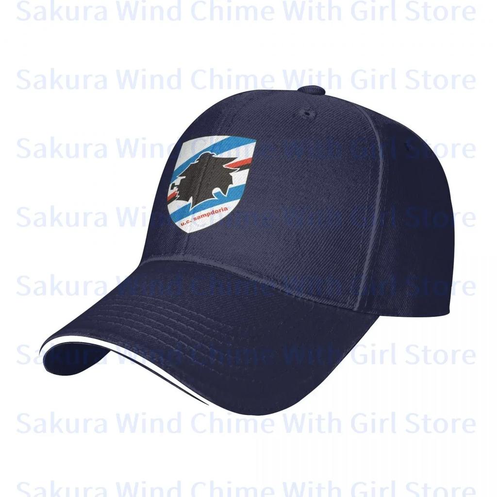 Módní baseballová čepice Sampdoria pro unisex POLYESTEROVÉ klobouky Nastavitelný klobouk Ležérní klobouk pro řidiče kamionu