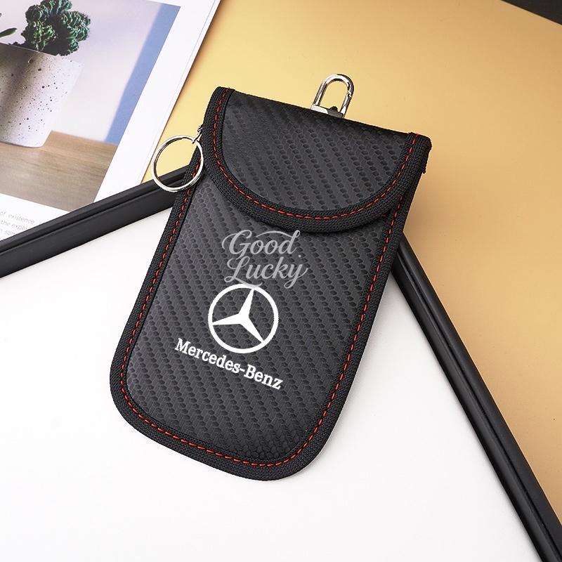 AXX2 Car Key Case Anti-Theft Signal Blocker Bag Car RFID Shielding Pocket Pouch For Mercedes Benz 2022 C S Class W206 W223 S350 C260