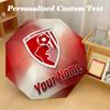 8 Rib Auto Folding Umbrella Bournemouth Football Print Custom Name Text Portable Rain Gear