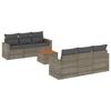 VidaXL Salon de Jardin avec Coussins 7 pcs, Canapés de Terrasse, Ensemble de Meubles de Patio, Mobilier d'Extérieur, Gris 3256347