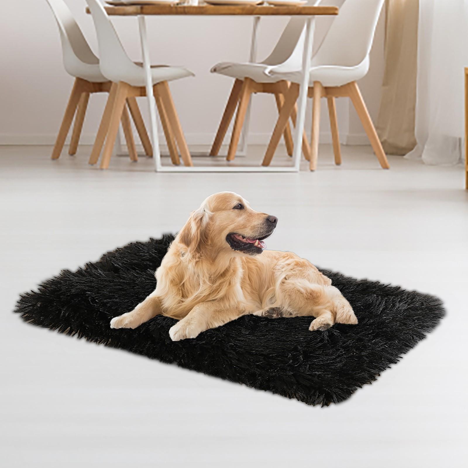 

Plush Warm Pet Long Hair Blanket Soft Fleece Pet Mat Comfortable Cozy Pet Throw Suitable for Indoor Outdoor Use S чёрный