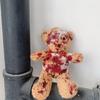 Bear Pendant Disturbing Blood Splattered Small Bear PP Cotton Fabric Texture Suitable for Dark Theme Parties Decorating